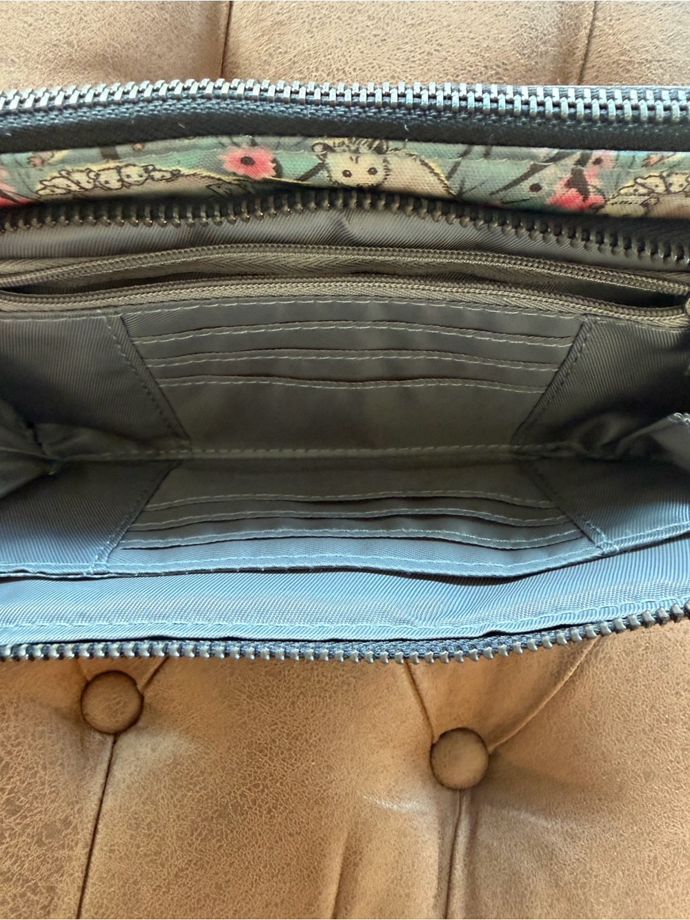 Sipsey Wilder Blue Floral and Possum Wristlet Wallet - Picture 4 of 4